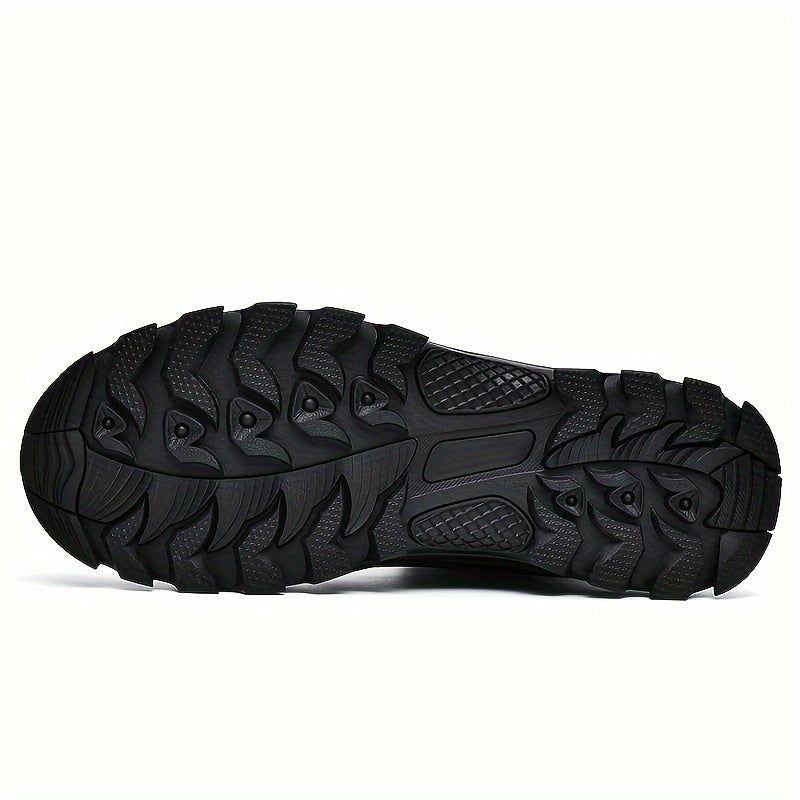 Men's Rugged Lace-Up Boots – Mid-Top Work Boots with Cushioned Footbed