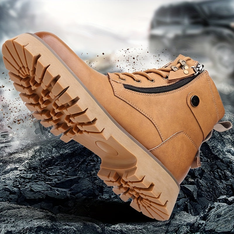 Men's Rugged Trail Boots – Hiking Boots with Deep-Tread Grip Sole