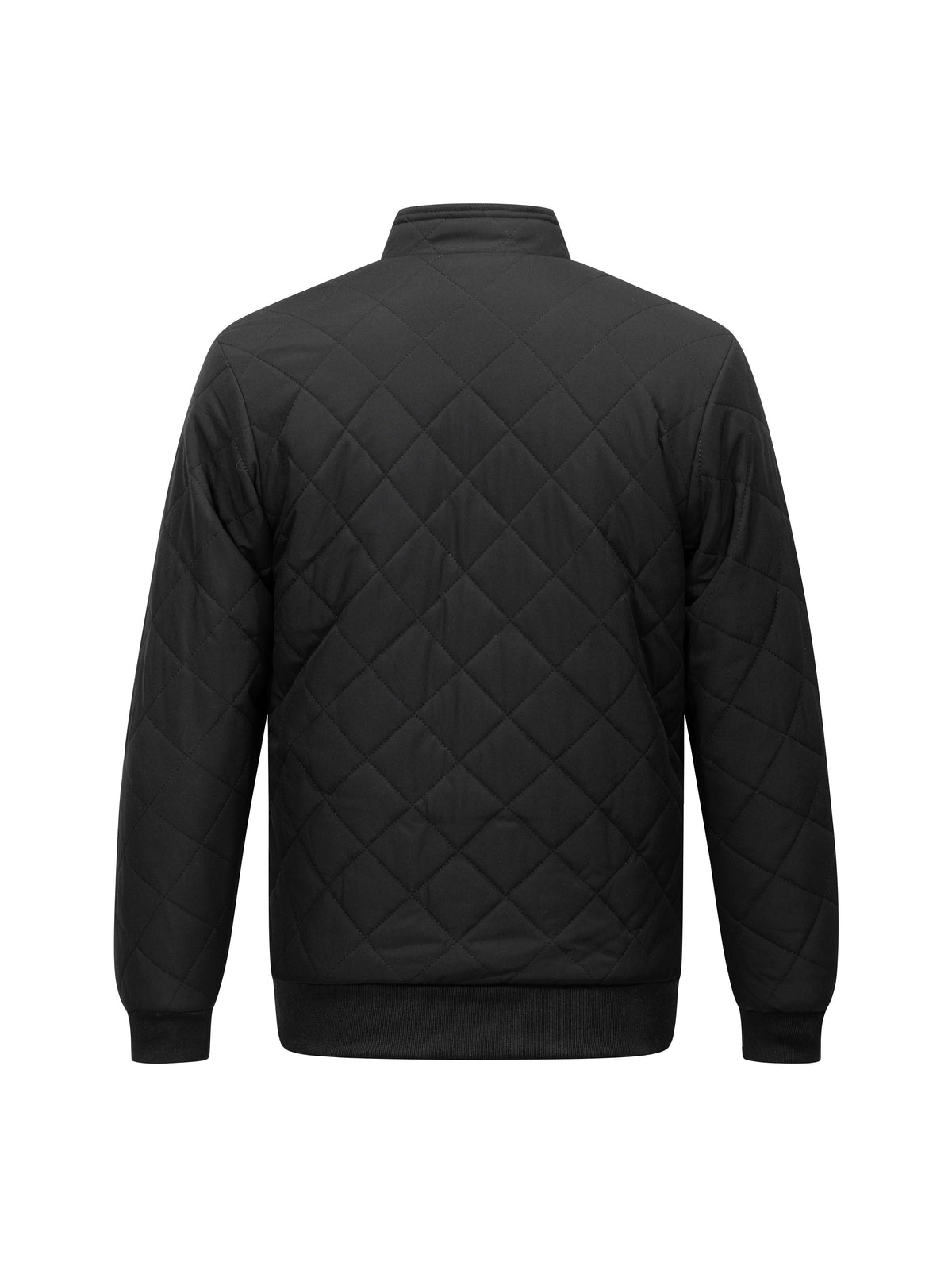 Men's Quilted Bomber Jacket – Warm Lined Puffer Jacket with Zip Pockets