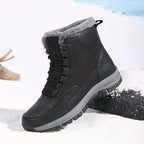 Men's Warm-Lined Winter Boots – Plush Lined Lace-Up Snow Boots with Grip Sole