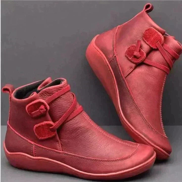 Men's Comfort Support Ankle Boots – Cushioned Side-Lace Walking Boots