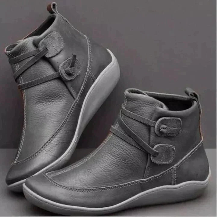 Men's Comfort Support Ankle Boots – Cushioned Side-Lace Walking Boots