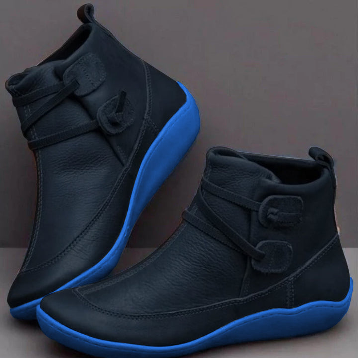 Men's Comfort Support Ankle Boots – Cushioned Side-Lace Walking Boots
