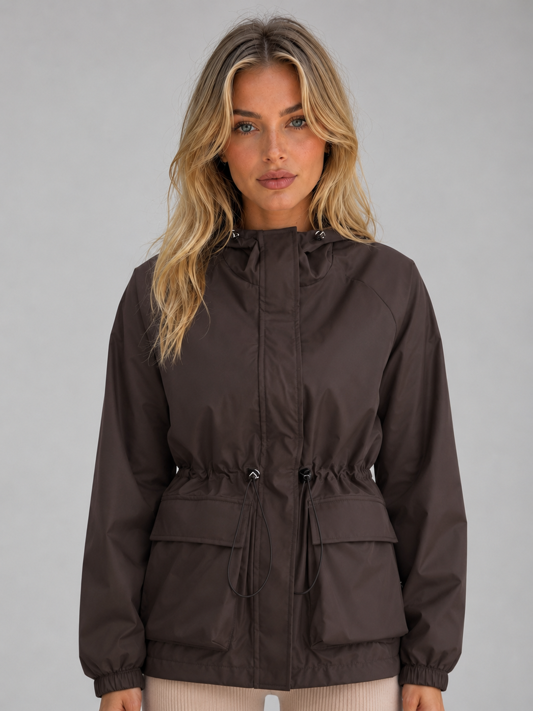 Women’s Water-Resistant Rain Jacket with Hood – Wind-Resistant Coat