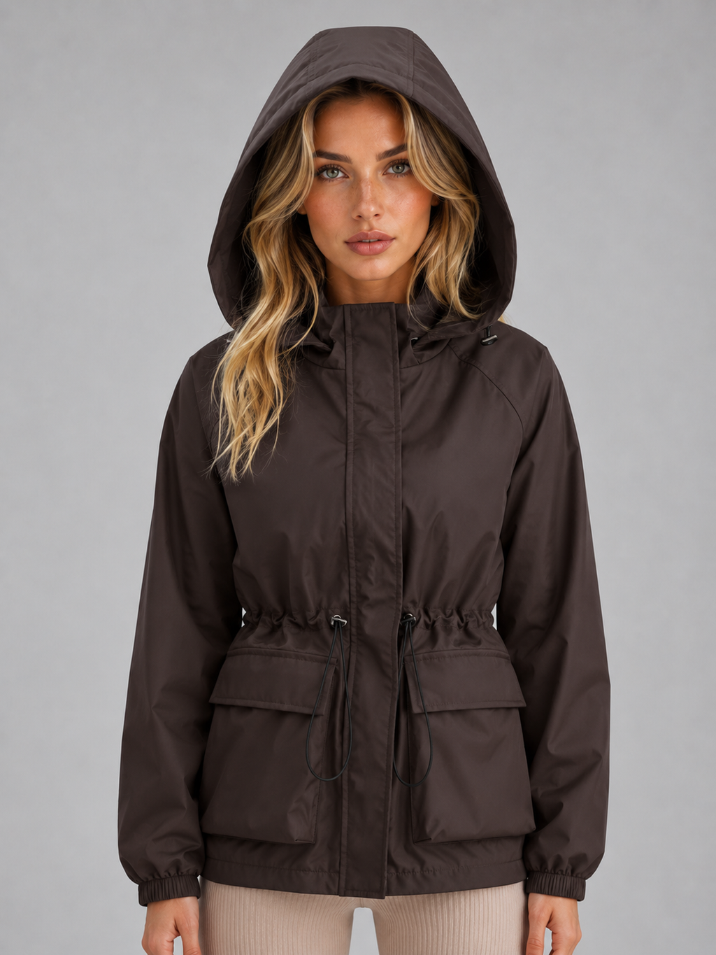 Women’s Water-Resistant Rain Jacket with Hood – Wind-Resistant Coat