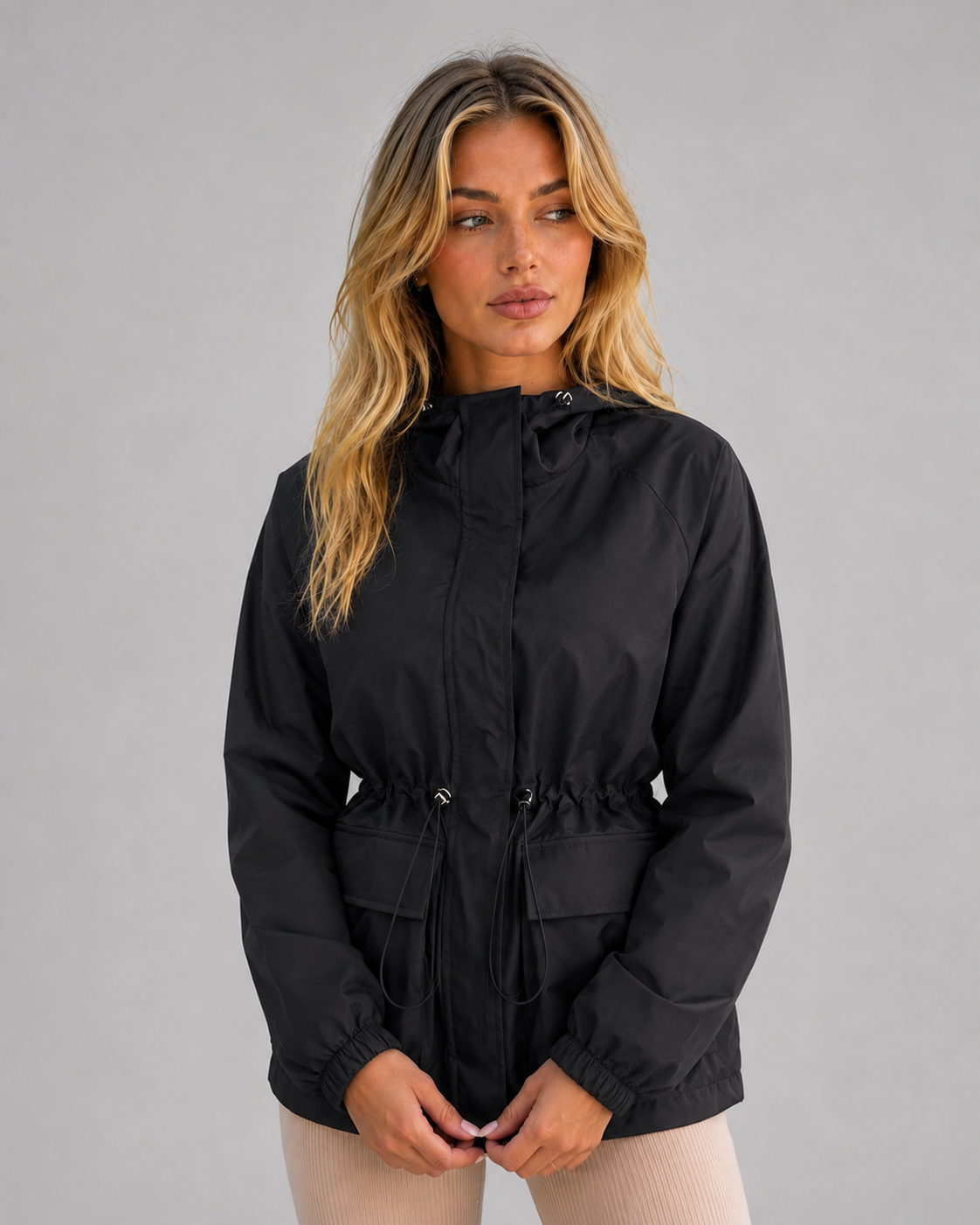 Women’s Water-Resistant Rain Jacket with Hood – Wind-Resistant Coat