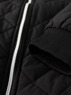 Men's Quilted Bomber Jacket – Warm Lined Puffer Jacket with Zip Pockets