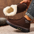 Men's Warm Lined Ankle Boots – Cozy Side-Zip Winter Boots with Cushioned Sole