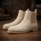Men's Chelsea Ankle Boots – Classic Slip-On Boots with Elastic Side Panels