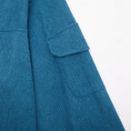 Men's Ribbed Textured Jacket – Classic Collared Casual Jacket with Pockets