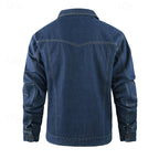Men's Rugged Lined Work Jacket – Everyday Snap Button Jacket with Chest Pockets