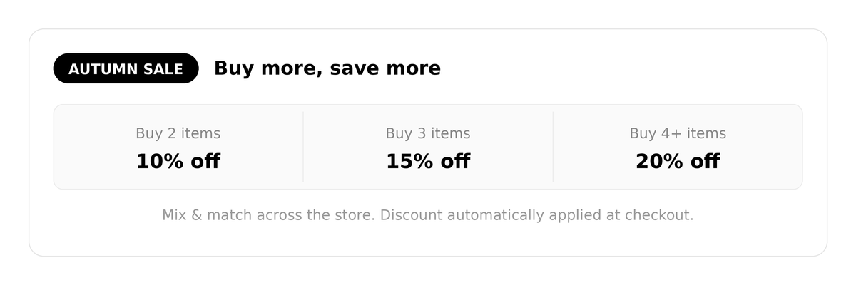 Autumn Sale – Buy more, save more