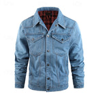 Men's Rugged Lined Work Jacket – Everyday Snap Button Jacket with Chest Pockets
