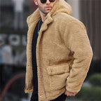 Men's Hooded Winter Jacket – Warm Relaxed Fit Jacket with Front Pockets